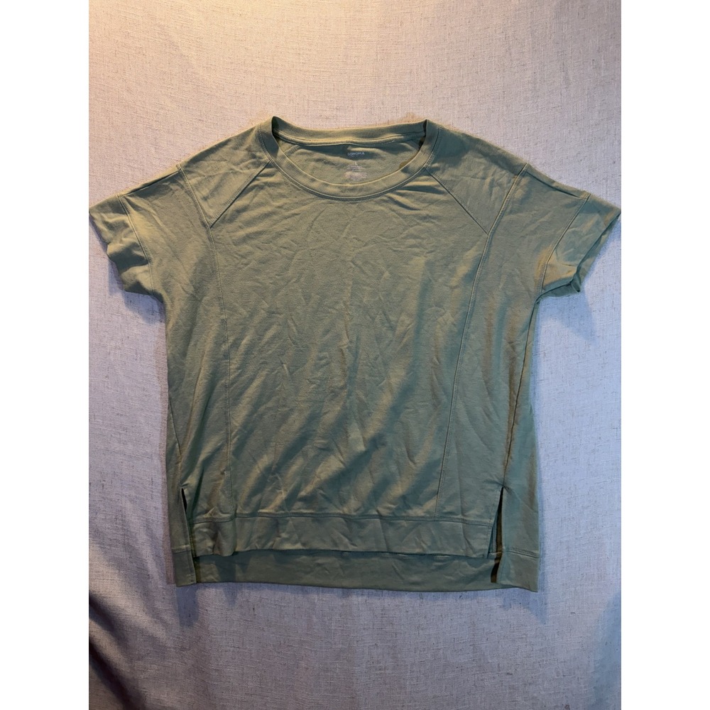 Sonoma Goods For Life Sage Green Short Sleeve Crew Neck Womens Size L
